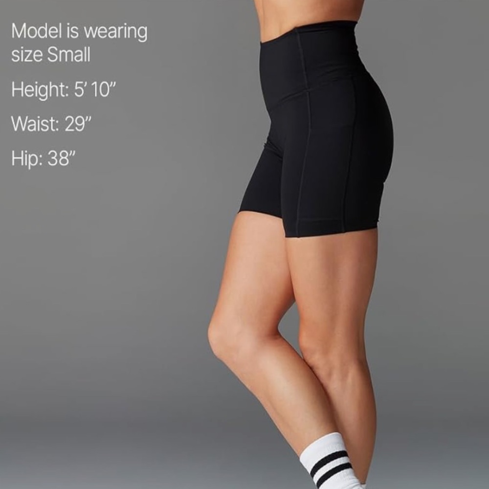 Women's Classic Black Bike Shorts - Picture 6 of 6